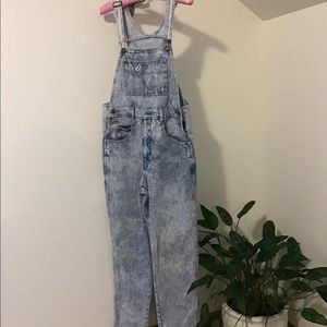 Bib Overalls Denim Sz M Acid Wash Vintage Guess